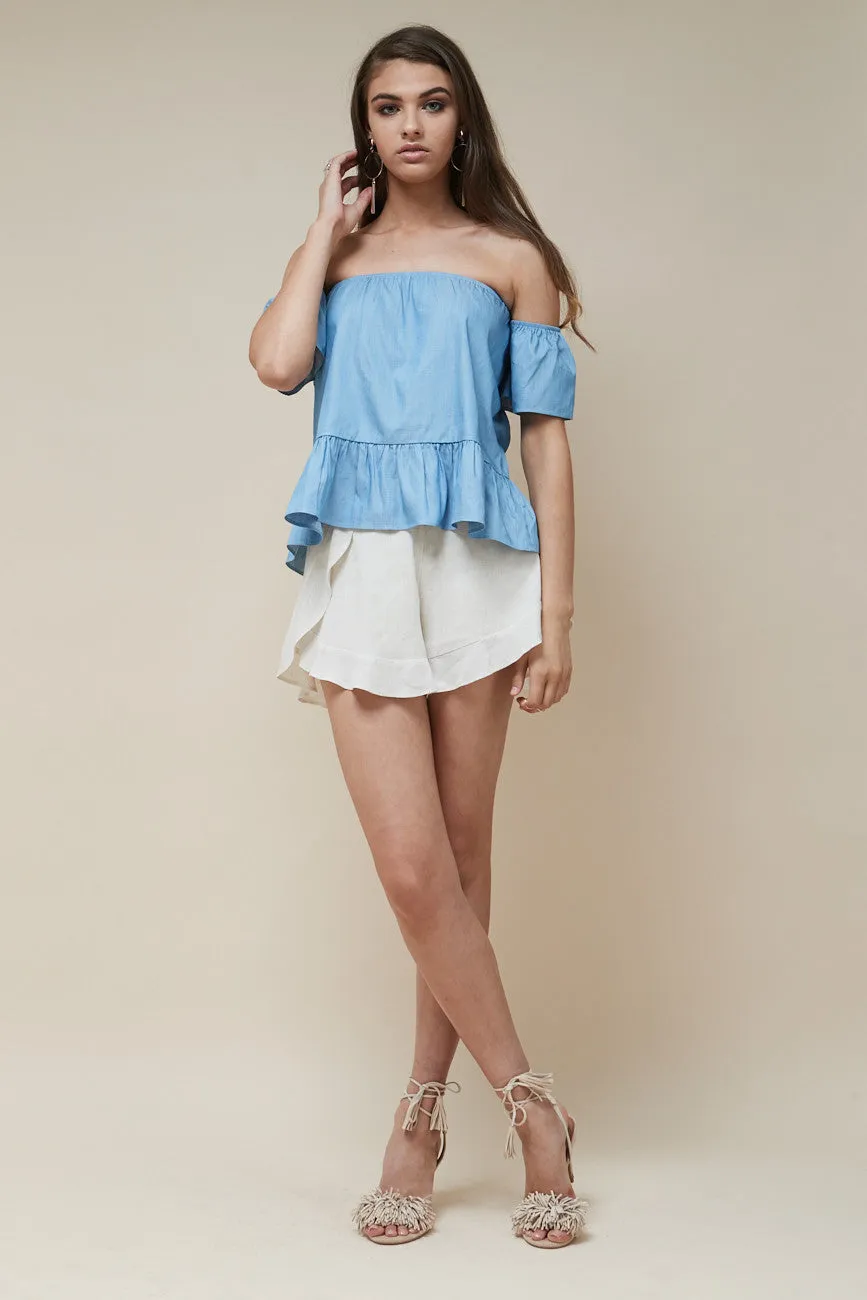 Sweet Nothing Top Chambray