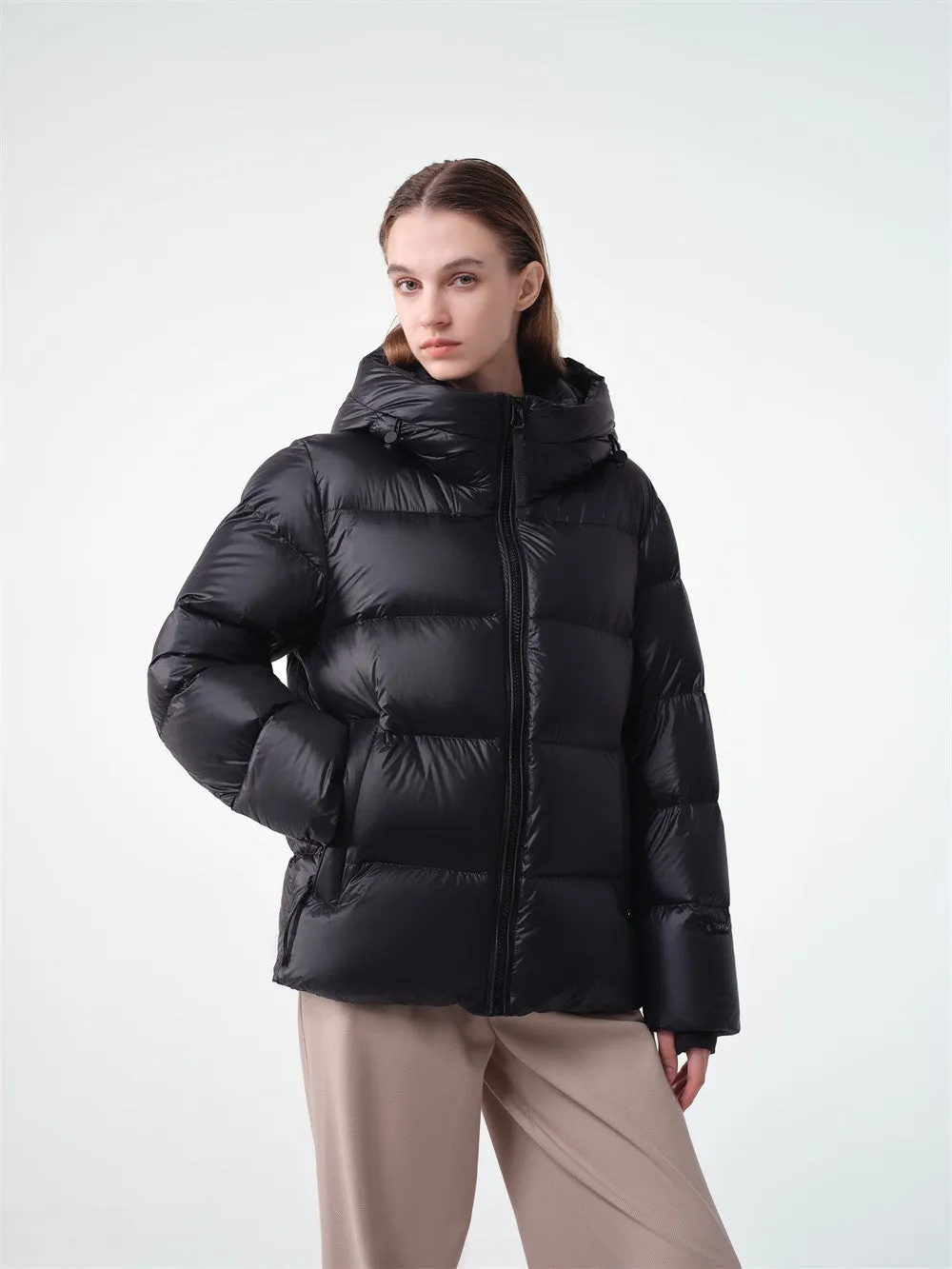 TANBOER Thickened Hooded Goose Down Jacket Women