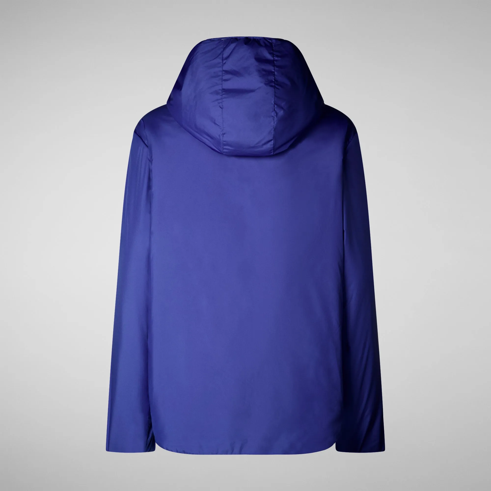 Woman's hooded coat Niaz in gentian blue