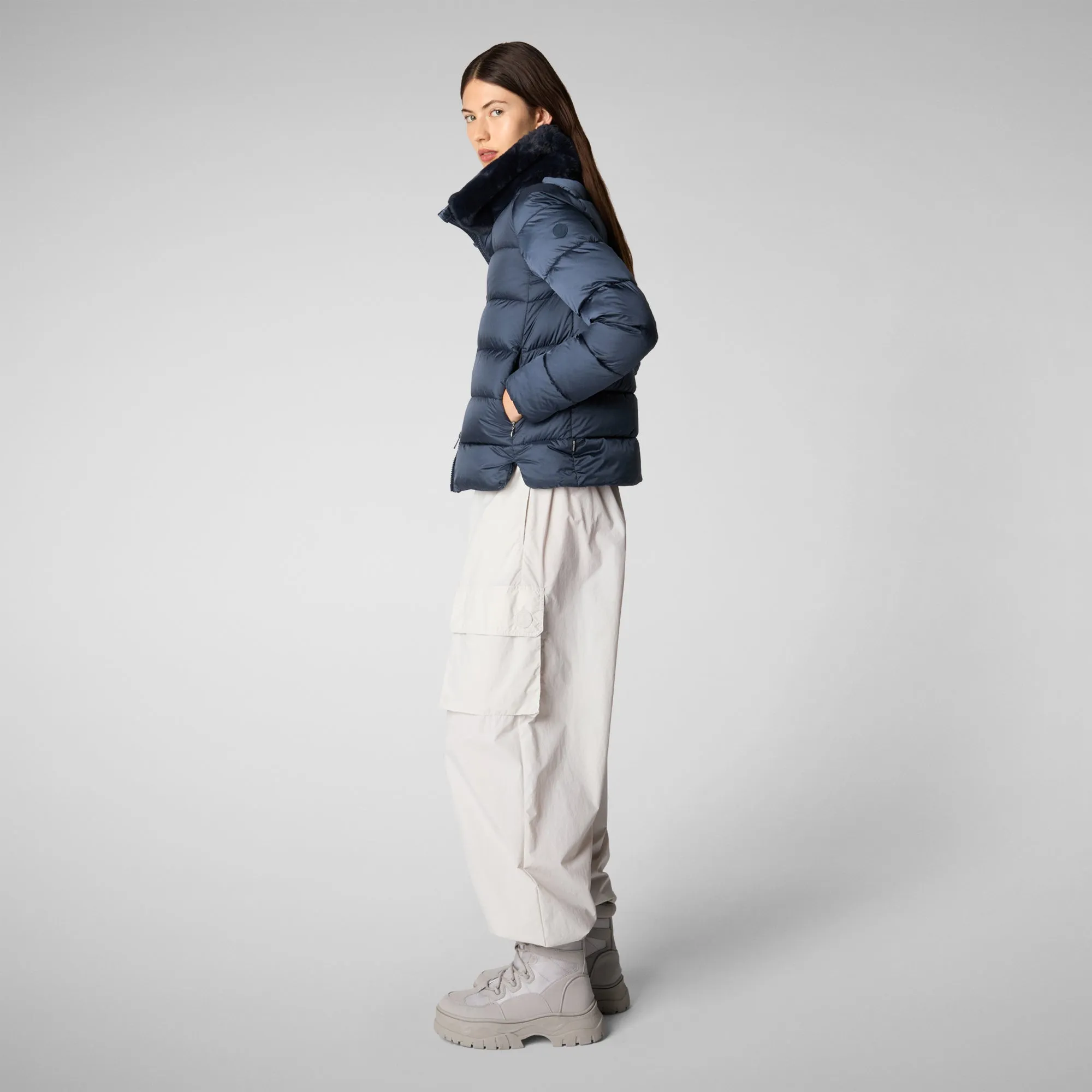 Women's animal free Puffer mei in night blue