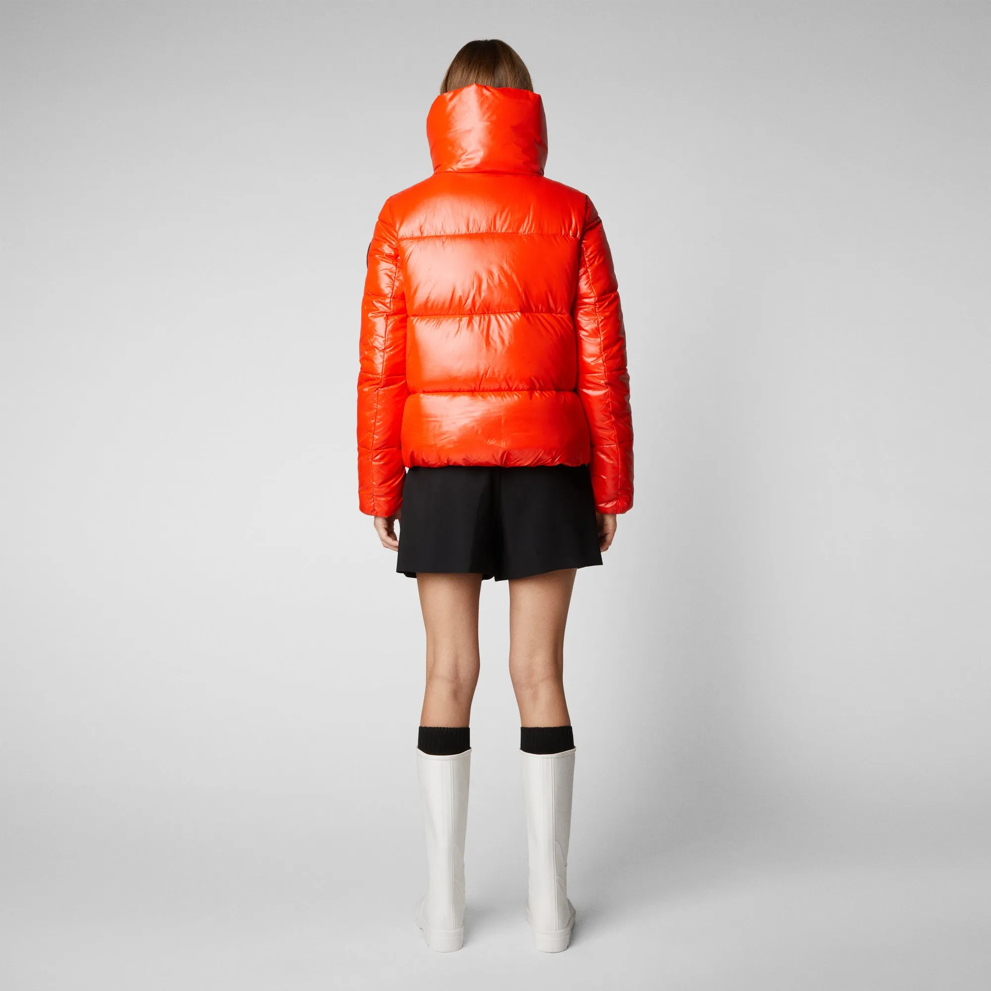 Women's Isla Puffer Jacket in Poppy Red