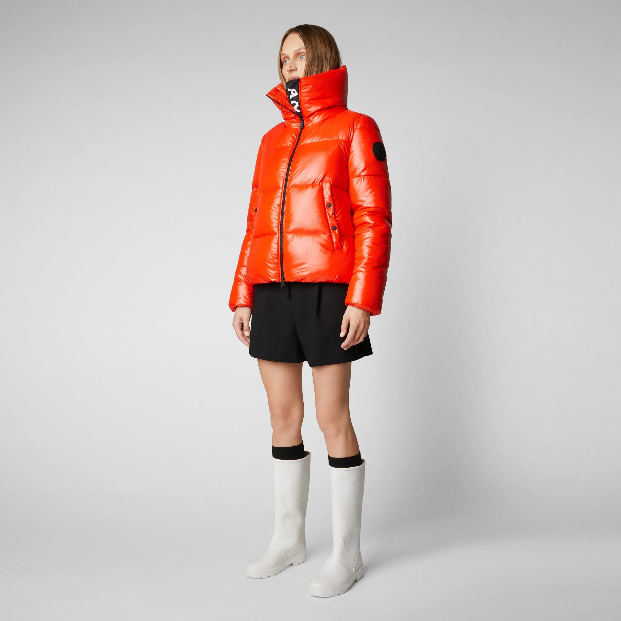 Women's Isla Puffer Jacket in Poppy Red