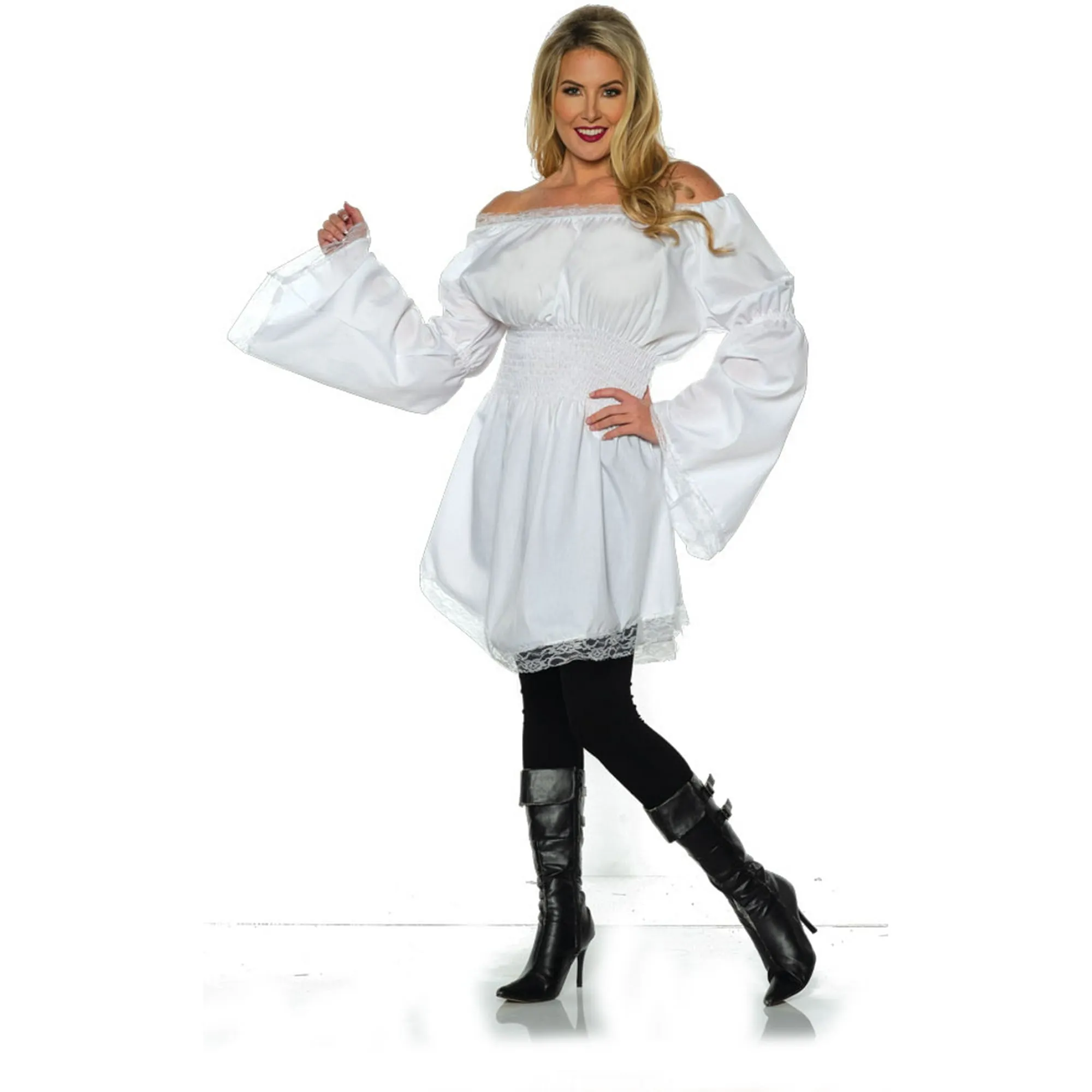 Women's Versatile White Medieval Peasant Shirt | 1 ct